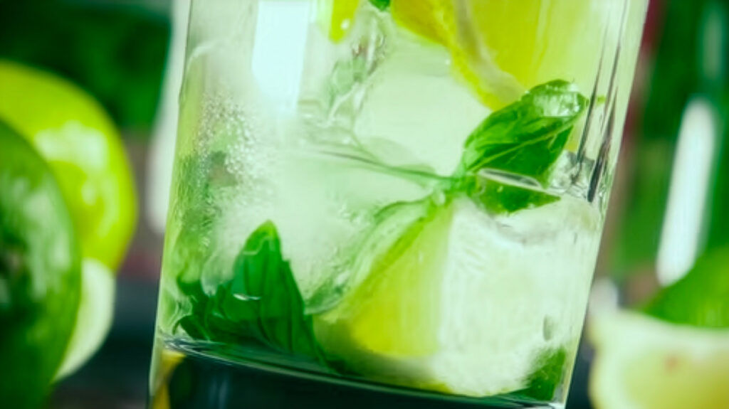 Mojito preparato con tecnica build